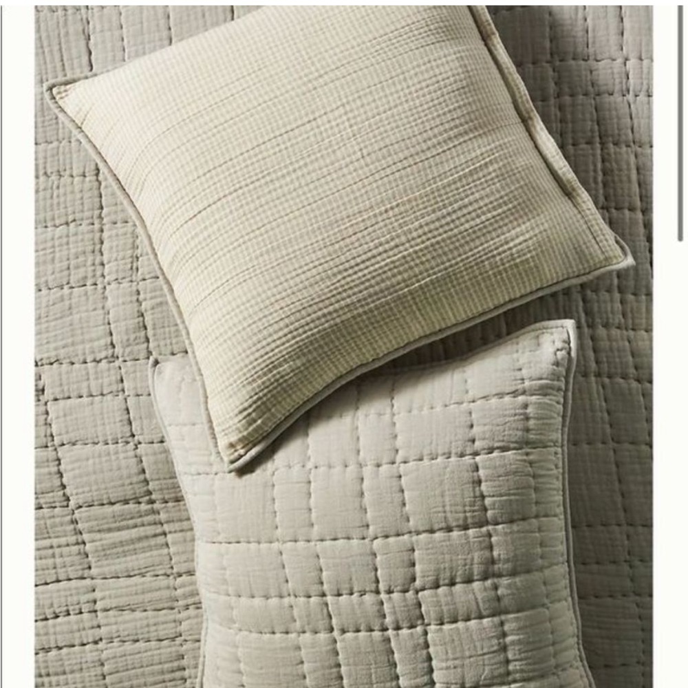 Anthropologie Reversible Airy Gauze Single Euro Sham